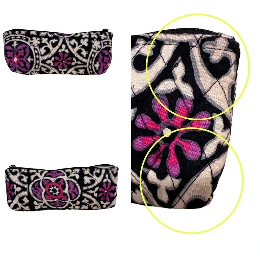 Vera Bradley Set of 2: Ditty Wet Bag & Small Pouch in Scroll Medallion, Retired